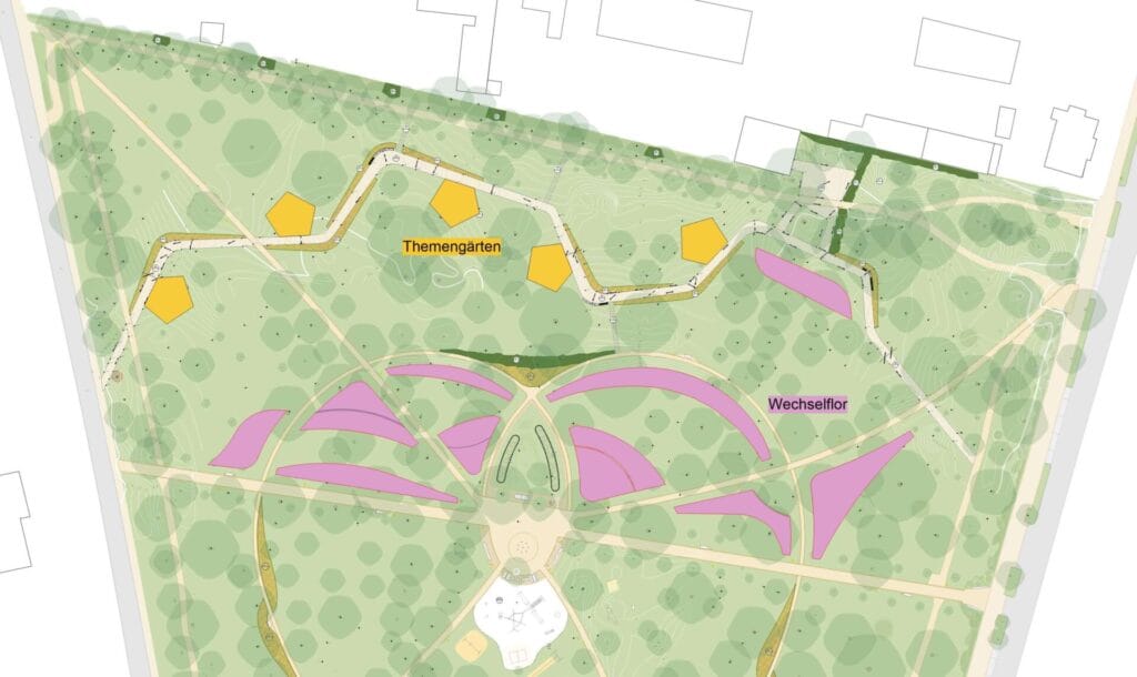 Neue Wegeführung und Themengärten Landesgartenschau Wittenberge 2027