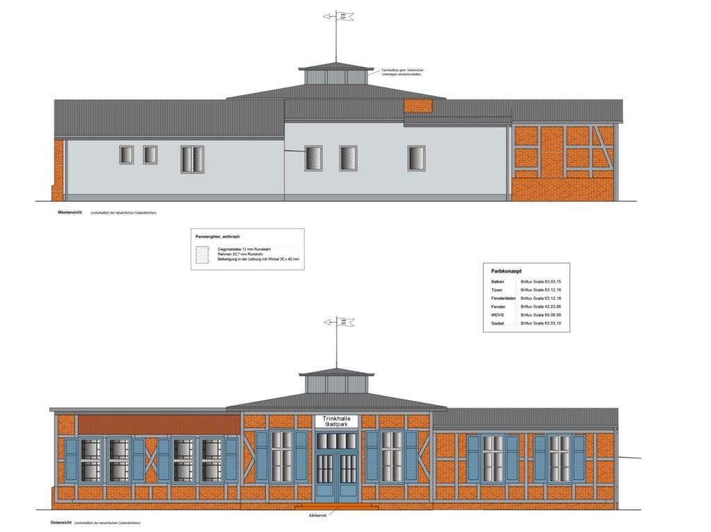 Modellzeichnung Trinkhalle