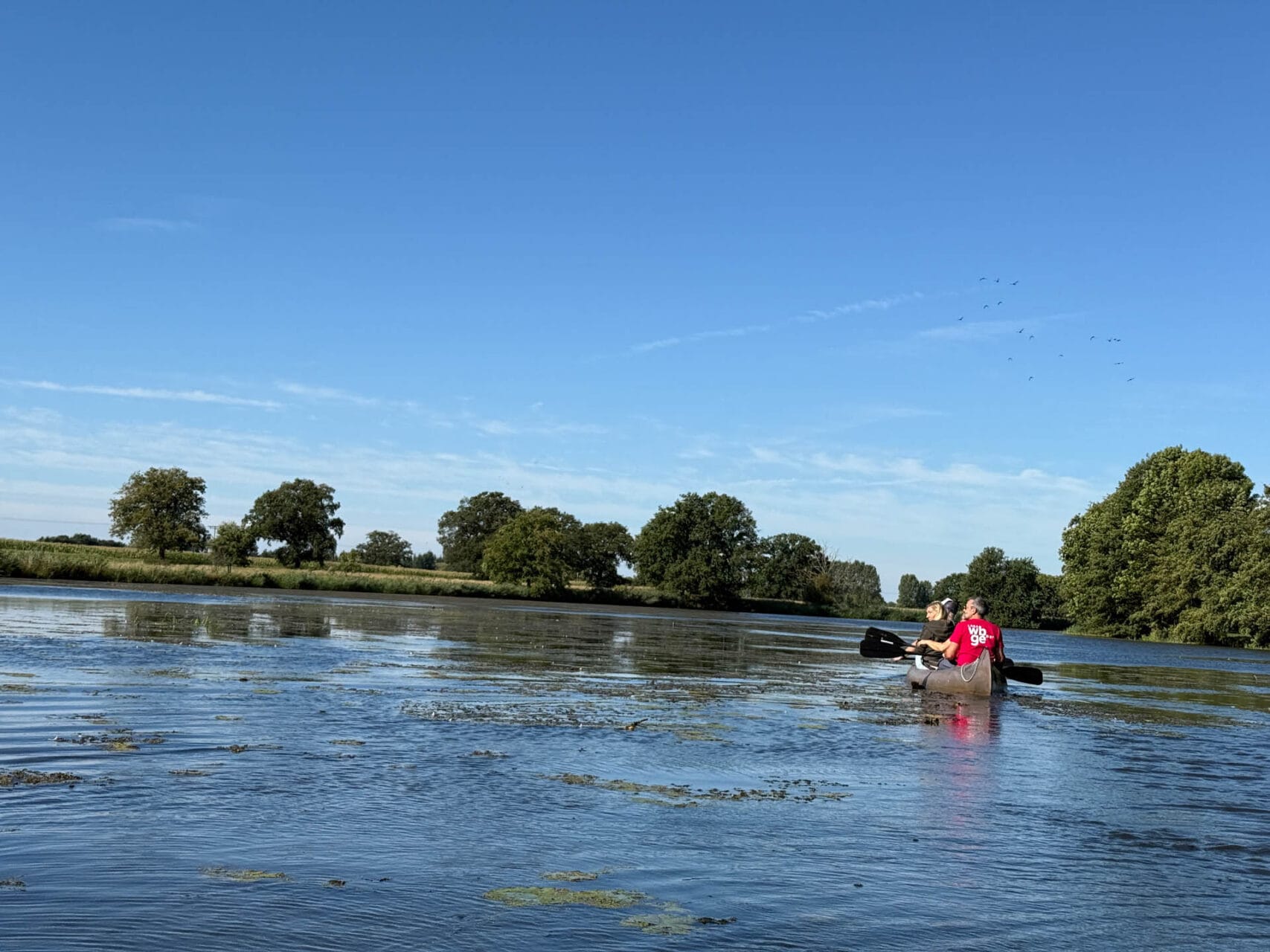 Kanu auf Fluss Elbe
